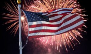 americas celebration 4th of july flag