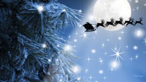 winter navidad feliz moon sleigh firefox stars snow beam persona tree christmas santa sky clause santas reindeer night flight xmas full hd